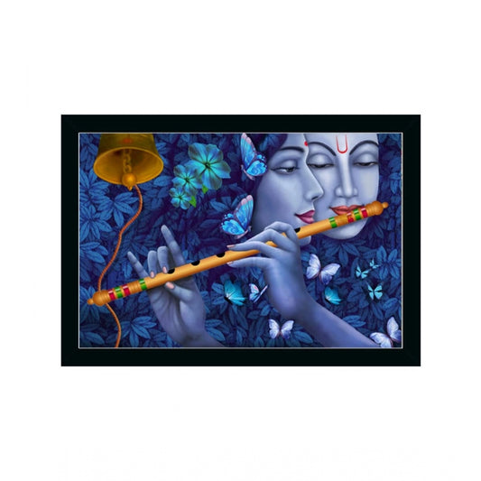 Fashion Radha Krishna Painting with Synthetic Photo Frame (Multicolor)