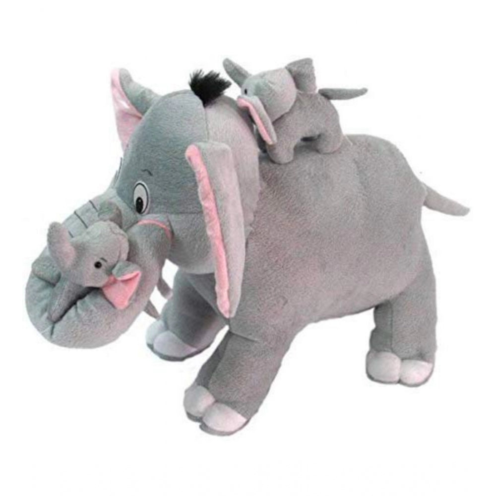 Amfyn Elephant with Baby Toy (Grey)