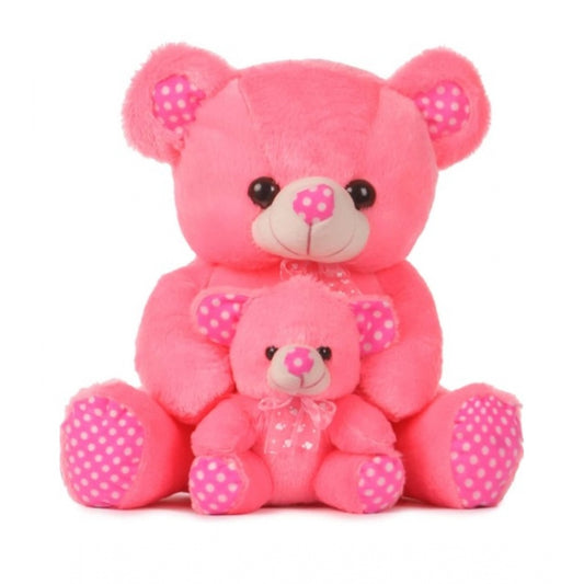 Amfyn Mother And Baby Teddy Bear (Pink)