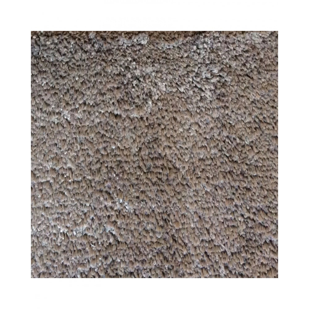 Fashion Solid Polyester Bathmat (Dark Grey)
