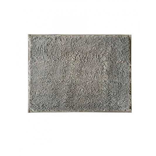 Fashion Solid Polyester Bathmat (Grey)