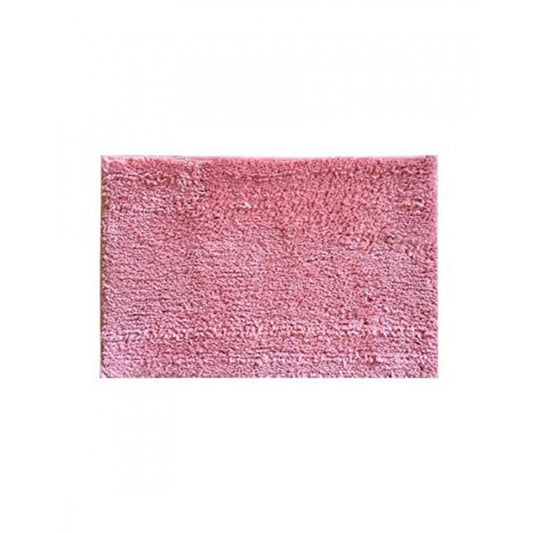 Fashion Solid Polyester Bathmat (Pink)