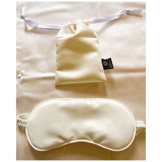 Fashion Solid Satin Silk Eyemasks (Cream)