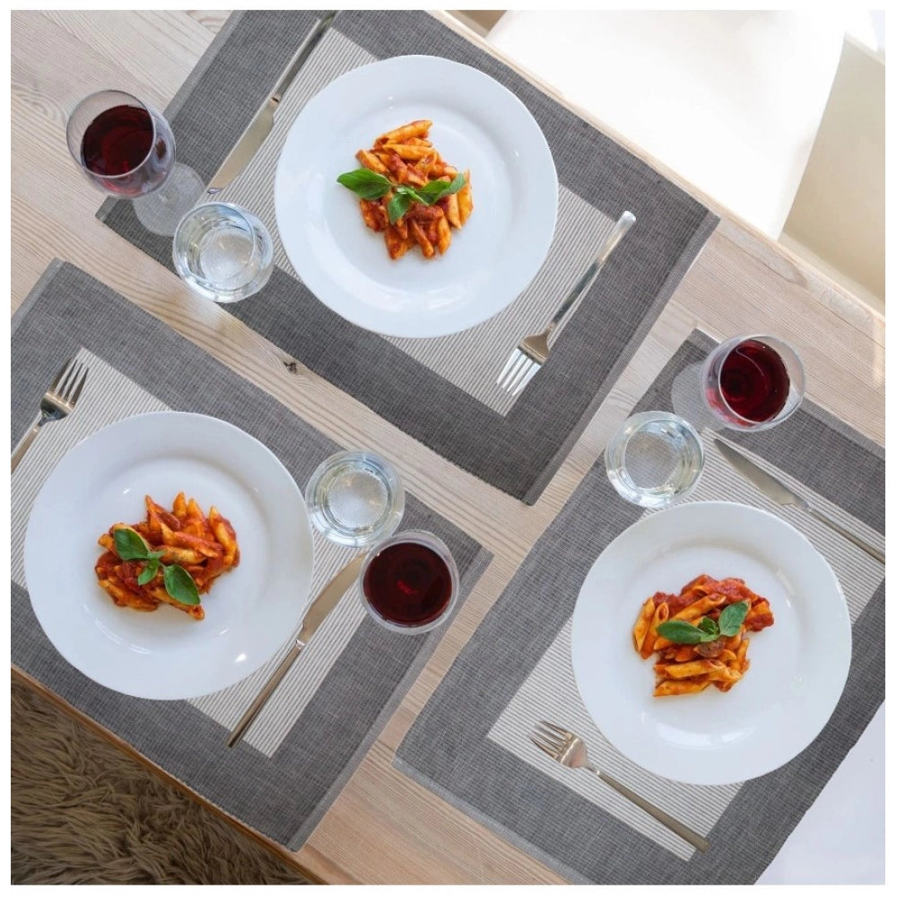 Amfyn Ribbed Cotton Place Mats Sets (Grey)