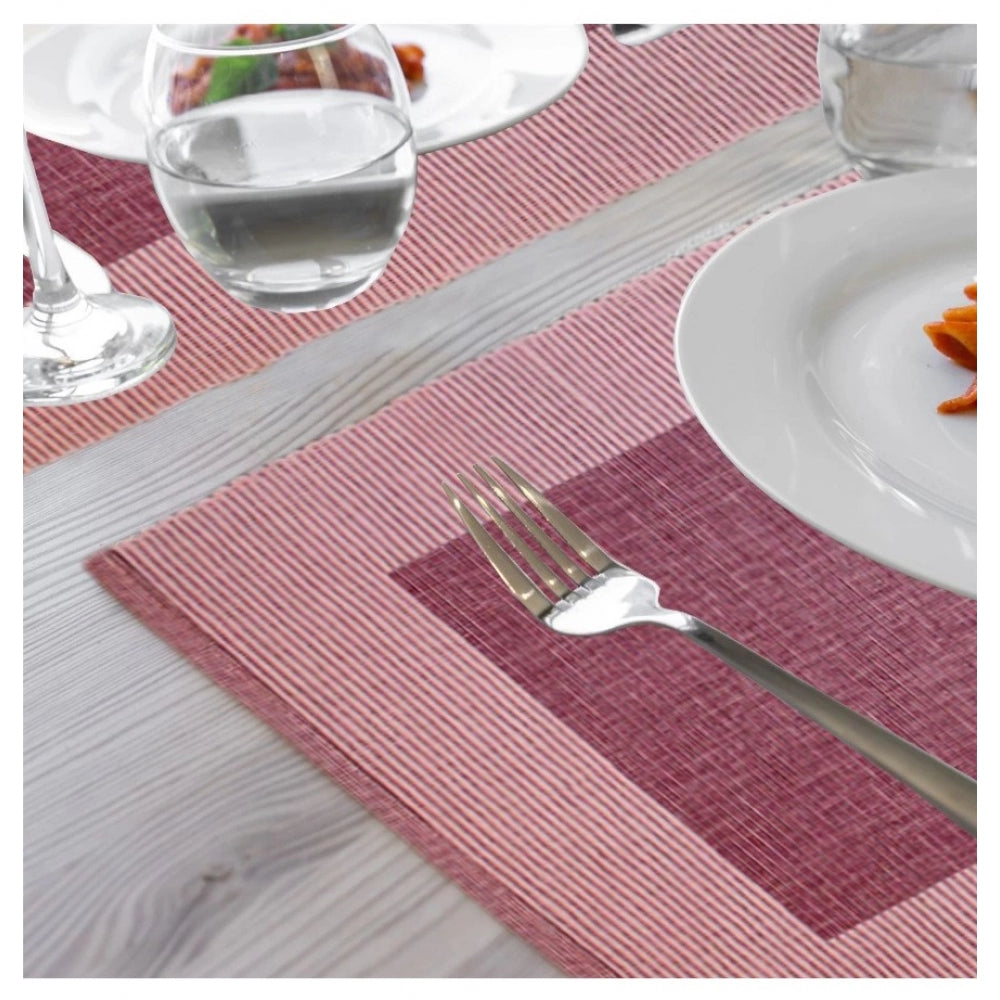 Amfyn Ribbed Cotton Place Mats Sets (Purple)