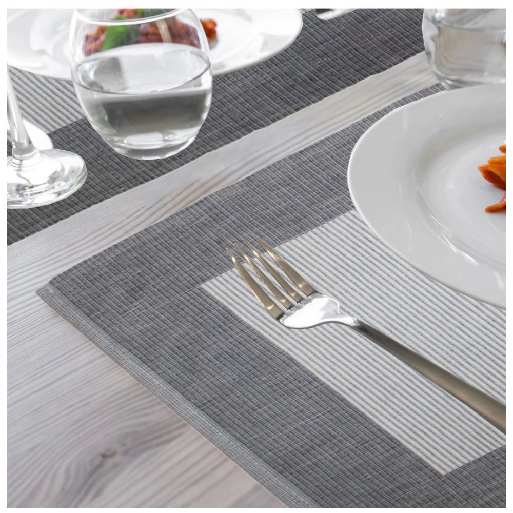 Amfyn Ribbed Cotton Place Mats Sets (Grey)