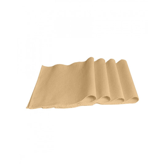 Amfyn Ribbed Cotton Place Mats Sets (Beige)