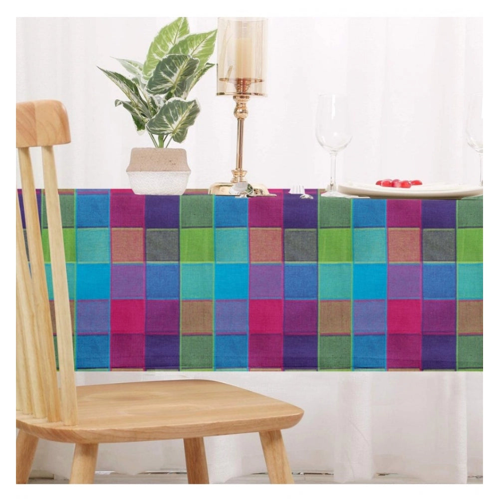 Amfyn Checked Cotton Checks Table Cloth (Multicolor)