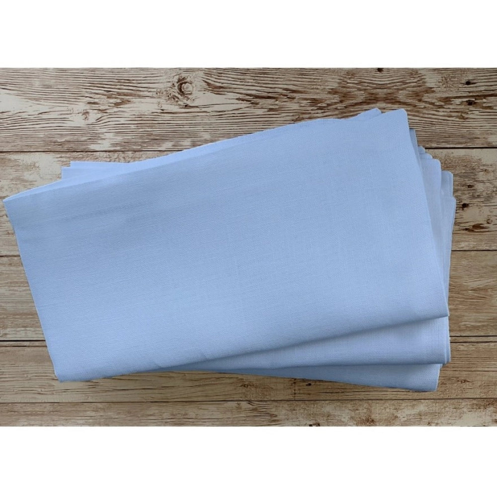 Amfyn Solid Cotton Napkins Sets (Sky Blue)