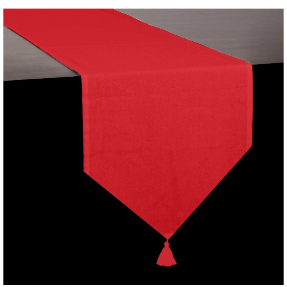 Amfyn Solid Cotton Table Runners (Red)