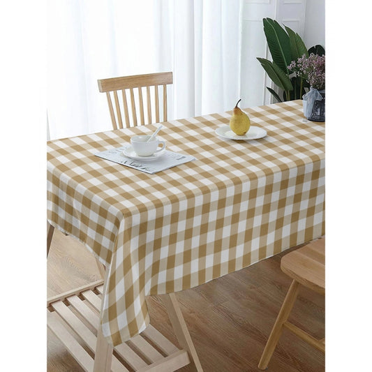 Fashion Checkered Cotton Checks Table Cloth (Beige)
