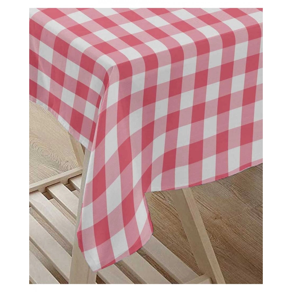 Amfyn Checked Cotton Checks Table Cloth (Pink)