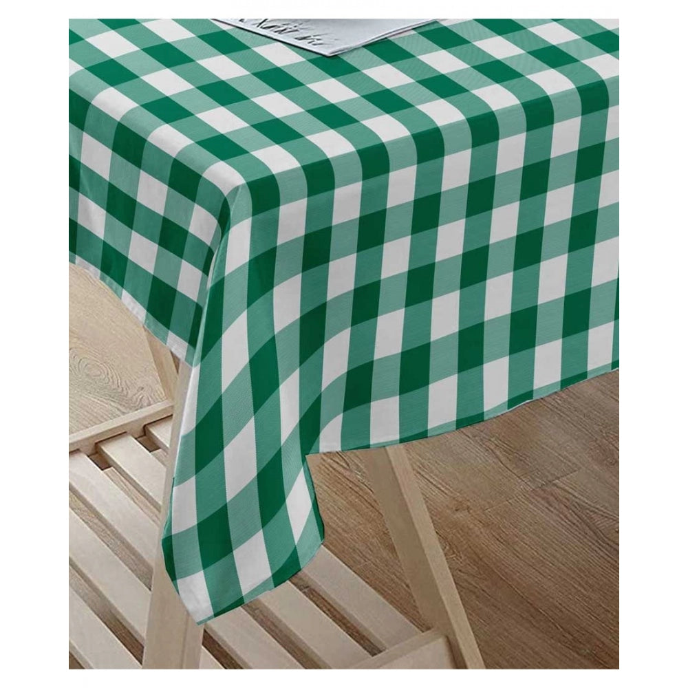 Amfyn Checked Cotton Checks Table Cloth (Light Green)
