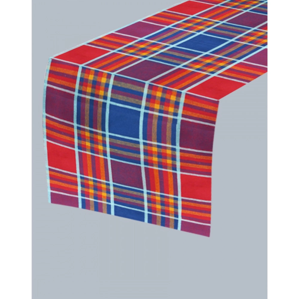 Amfyn Checked Cotton Table Runners (Multicolor)