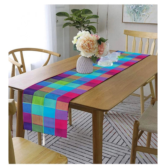 Amfyn Checked Cotton Table Runners (Multicolor)