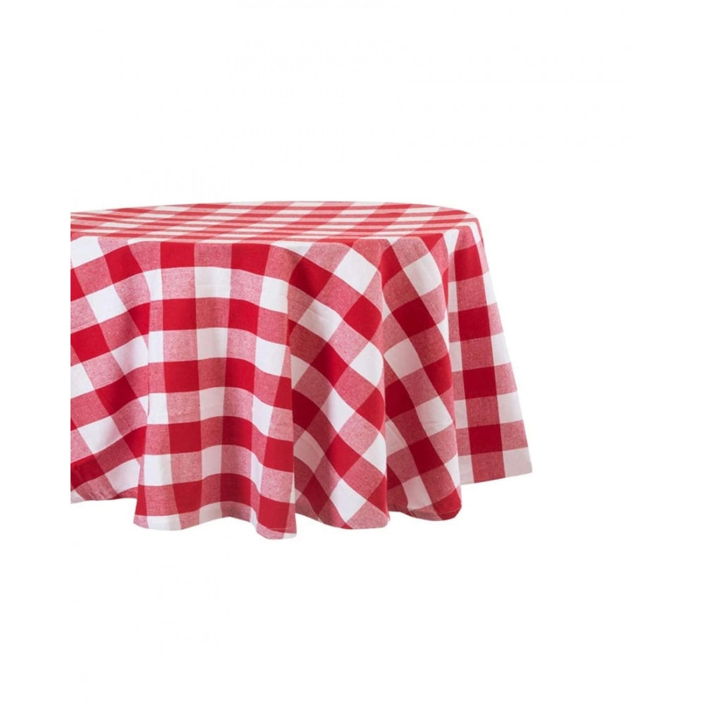 Amfyn Checked Cotton Checks Table Cloth (Red)