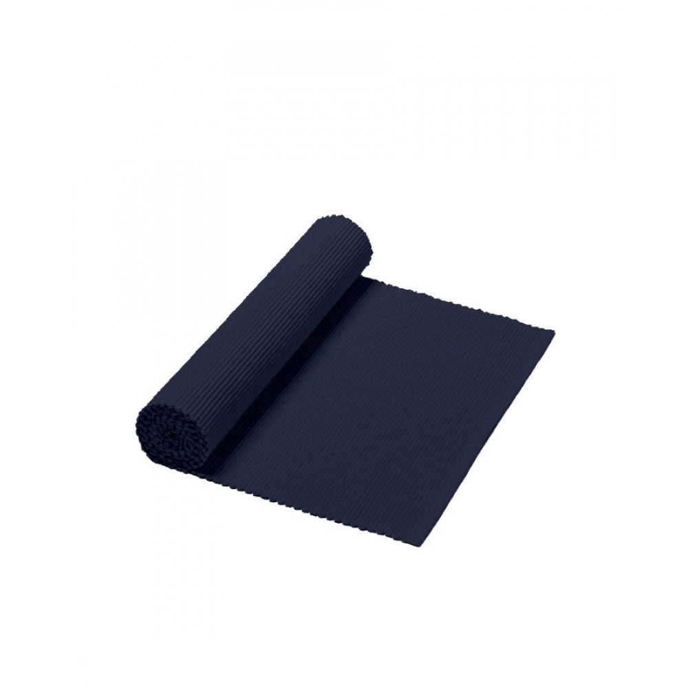 Amfyn Ribbed Cotton Table Runners (Navy Blue)