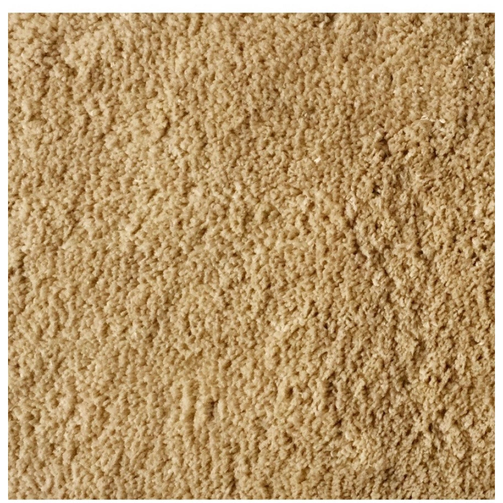 Fashion Solid Polyester Bathmat (Beige)