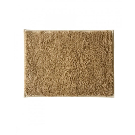 Fashion Solid Polyester Bathmat (Beige)