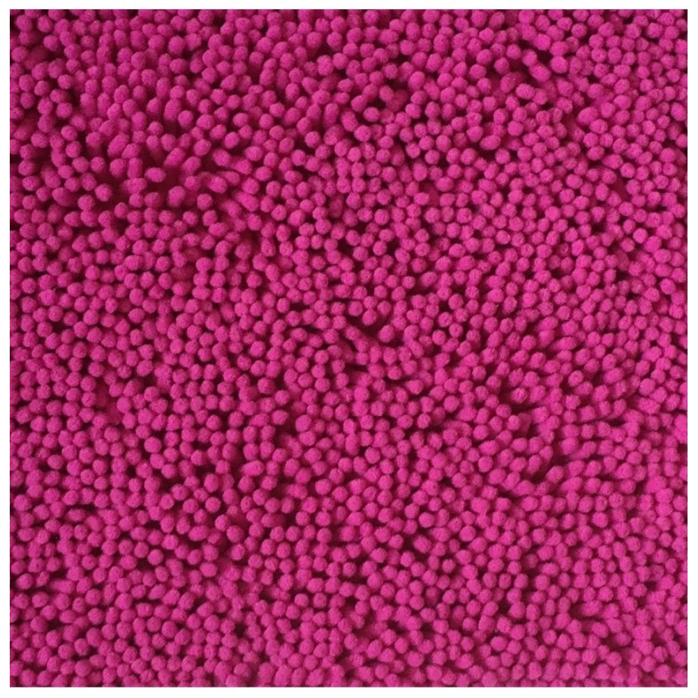 Fashion Solid Polyester Bathmat (Pink)