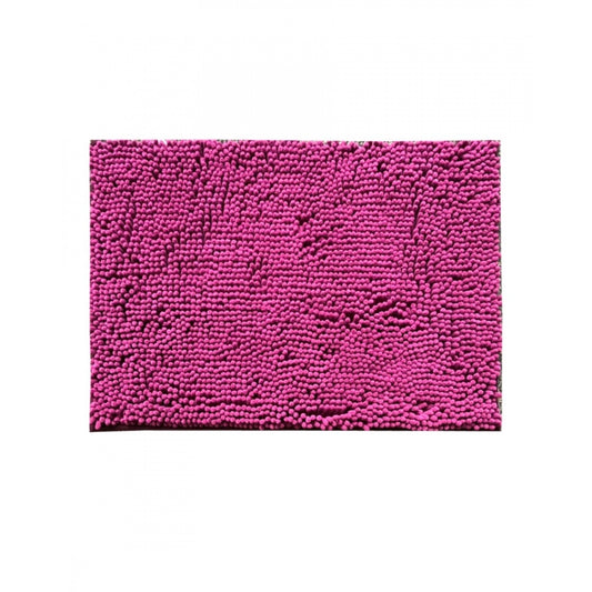 Fashion Solid Polyester Bathmat (Pink)