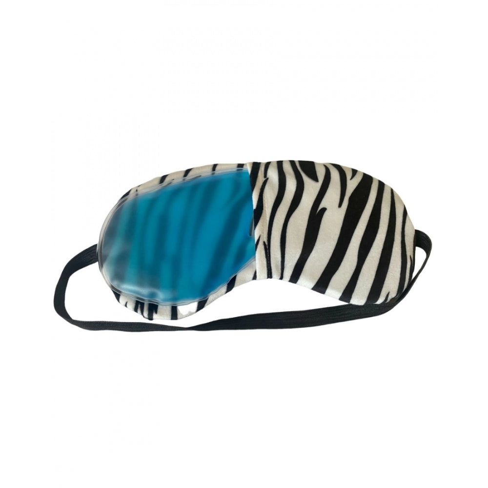 Fashion Striped Printed Polyester Eyemasks (Black and white)