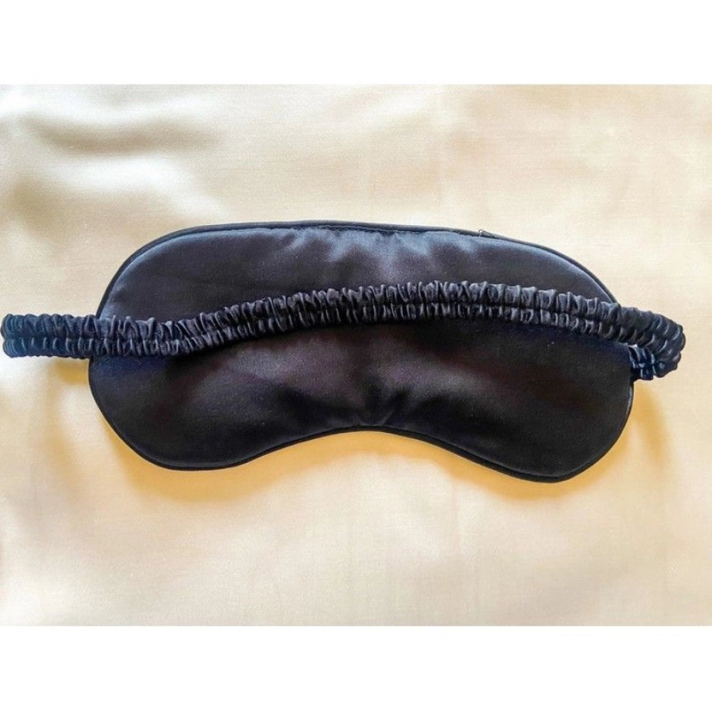 Fashion Solid Satin Silk Eyemasks (Black)