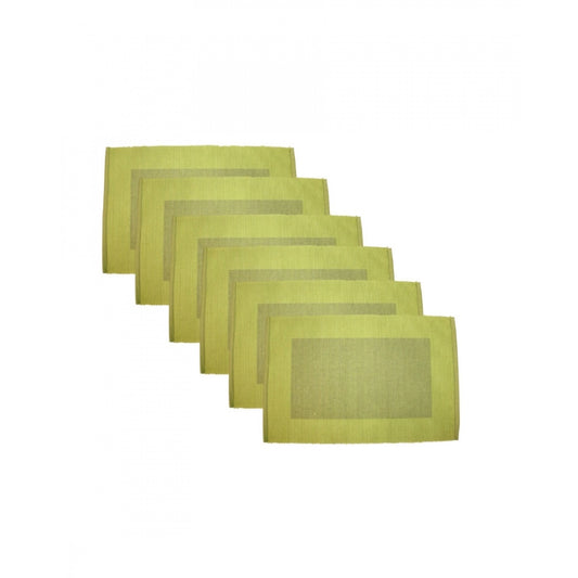 Amfyn Ribbed Cotton Place Mats Sets (Green)