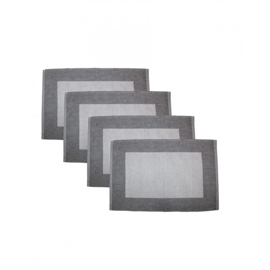 Amfyn Ribbed Cotton Place Mats Sets (Grey)