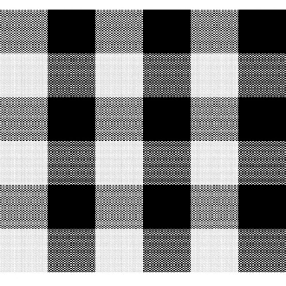 Fashion Checkered Cotton Place Mats Sets (Black &amp; White)