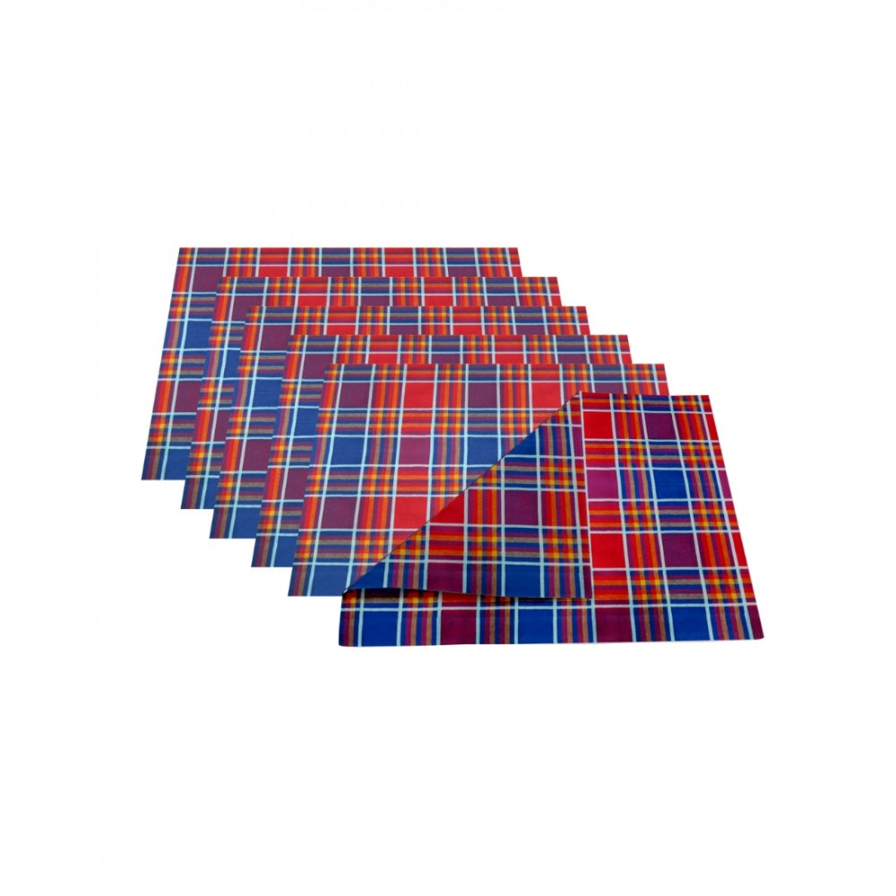 Fashion Checkered Cotton Place Mats Sets (Multicolor)