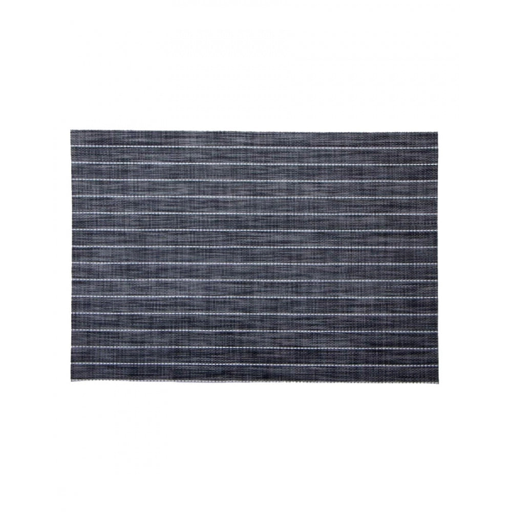 Amfyn striped Vinyl Place Mats Sets (Black &amp; White)