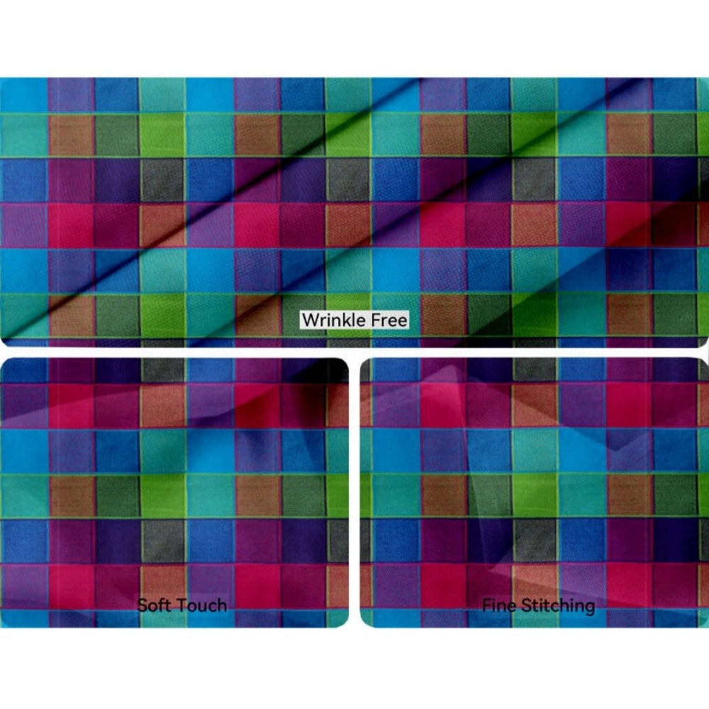 Amfyn Checked Cotton Checks Table Cloth (Multicolor)