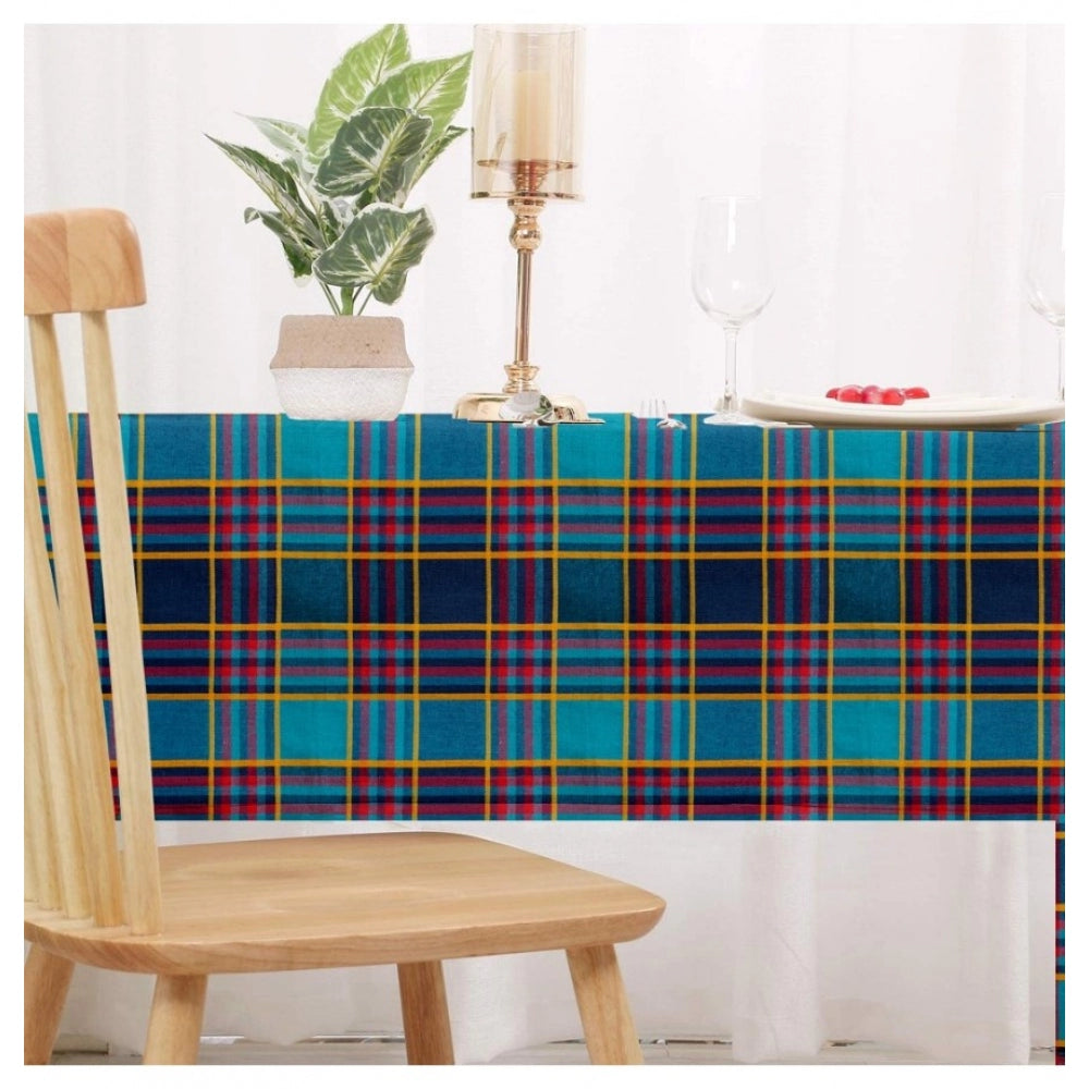 Amfyn Checked Cotton Checks Table Cloth (Multicolor)