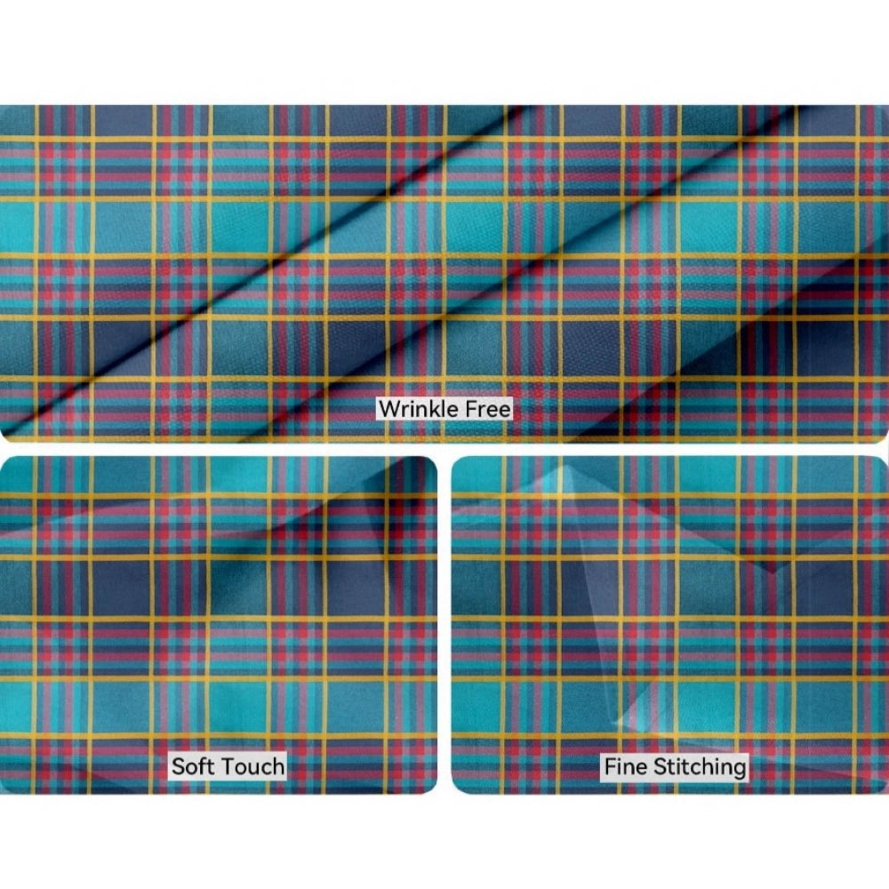Amfyn Checked Cotton Checks Table Cloth (Multicolor)