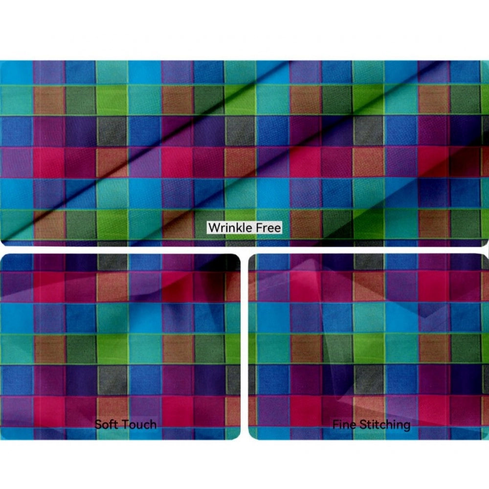 Amfyn Checked Cotton Checks Table Cloth (Multicolor)