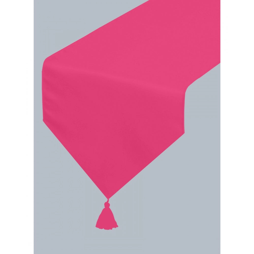 Amfyn Solid Cotton Table Runners (Dark Pink)