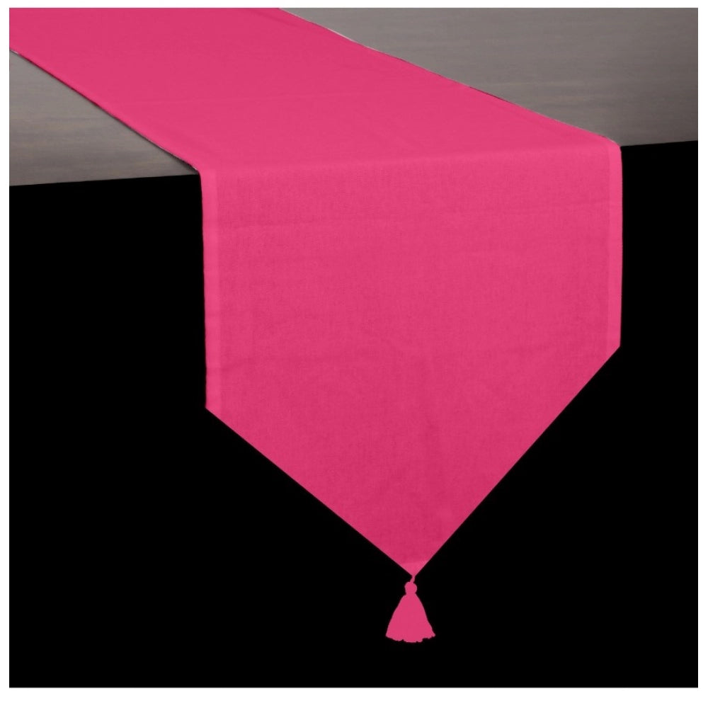 Amfyn Solid Cotton Table Runners (Dark Pink)