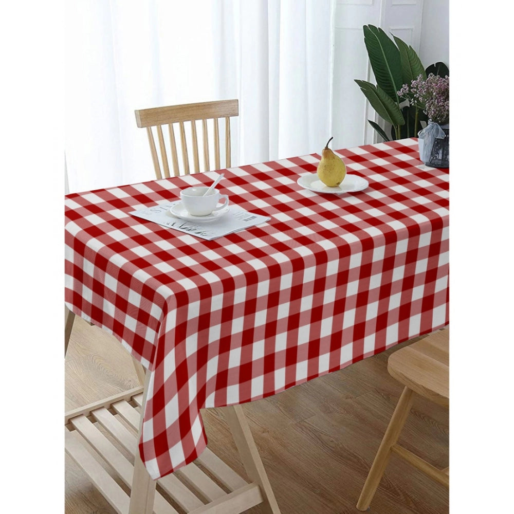 Fashion Checkered Cotton Checks Table Cloth (Red)