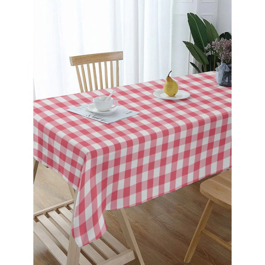 Fashion Checkered Cotton Checks Table Cloth (Pink)