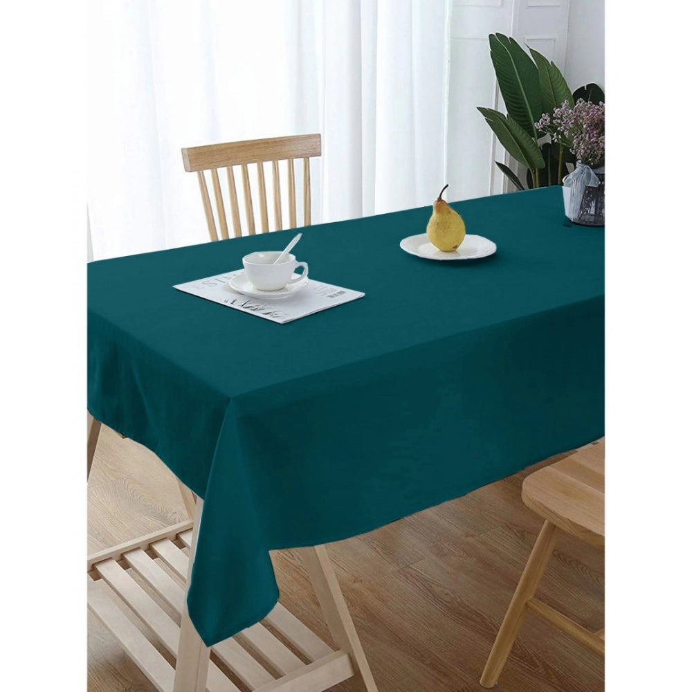 Amfyn Solid Cotton Plain Table Cloth (Royal Green)