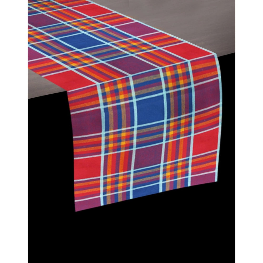 Amfyn Checked Cotton Table Runners (Multicolor)