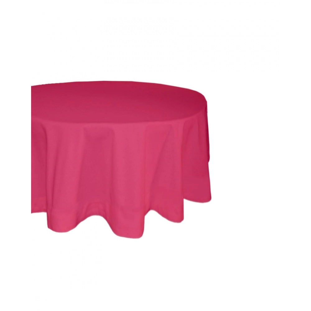 Amfyn Solid Cotton Plain Table Cloth (Pink)