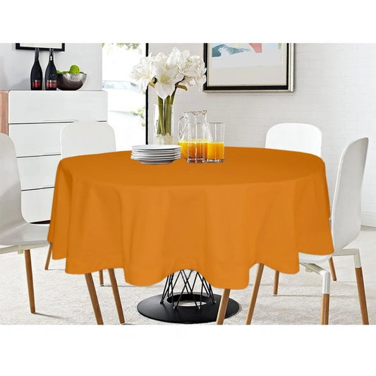 Amfyn Solid Cotton Plain Table Cloth (Orange)