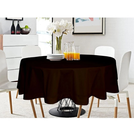 Amfyn Solid Cotton Plain Table Cloth (Brown)