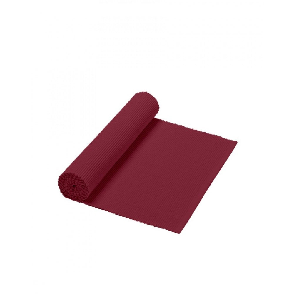 Amfyn Ribbed Cotton Table Runners (Maroon)