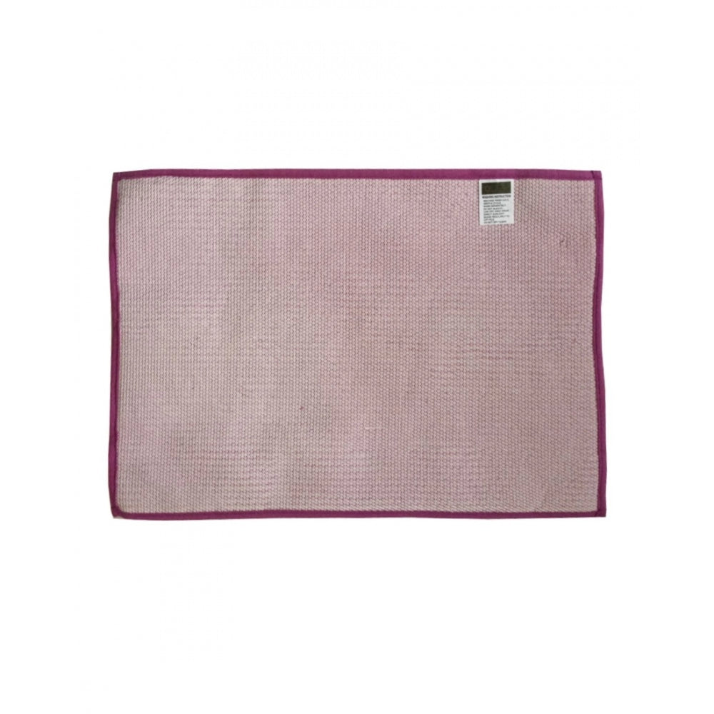 Fashion Solid Polyester Bathmat (Pink)