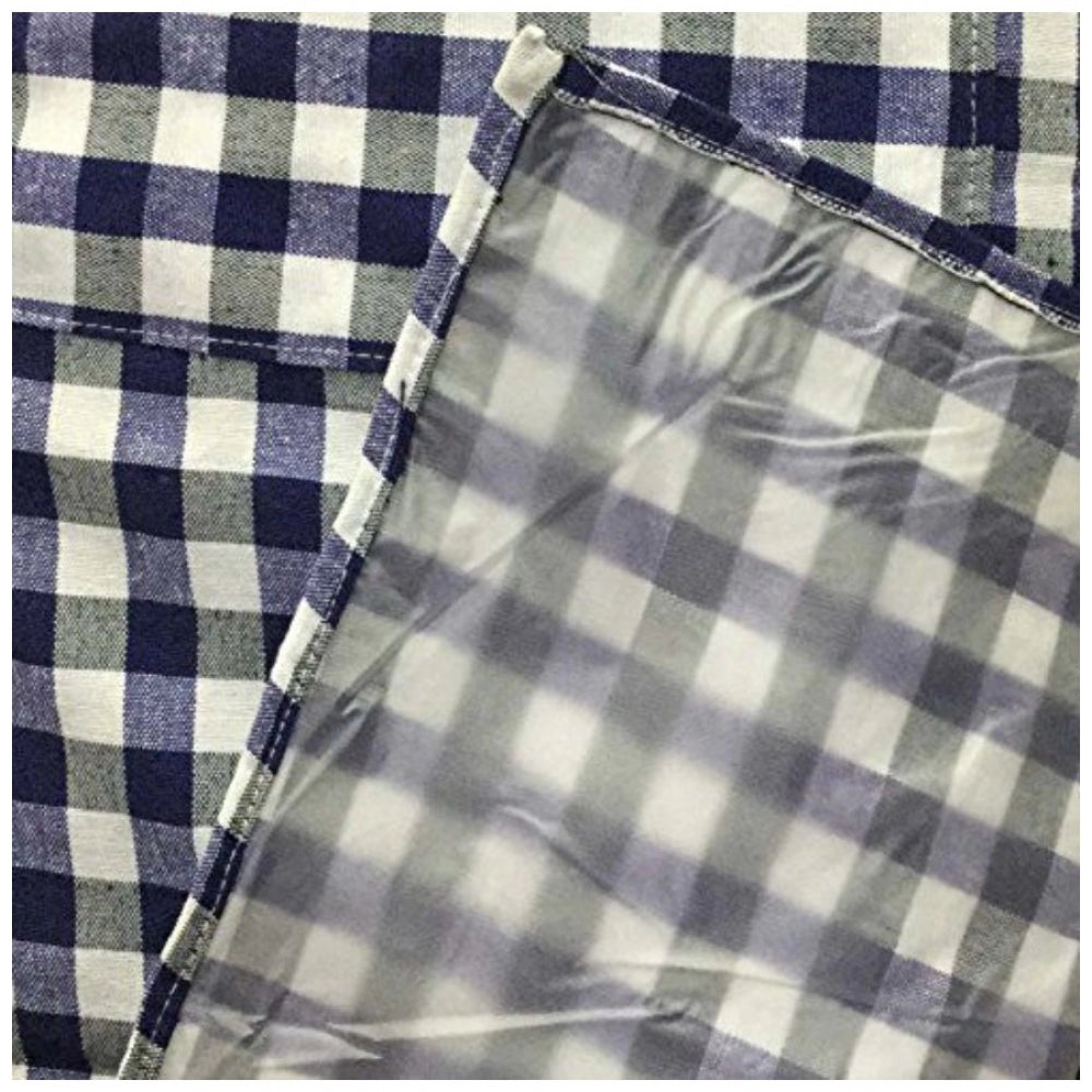 Fashion Checkered Cotton Apron Sets (Blue)