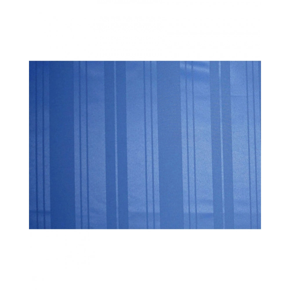 Amfyn Striped Polyester Plain Shower Curtains with Metal Eyelets (Blue)