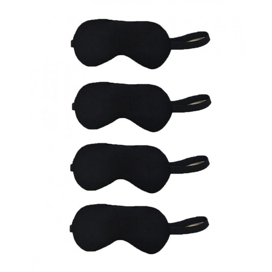 Fashion Solid Lycra Foam Eyemasks (Black)